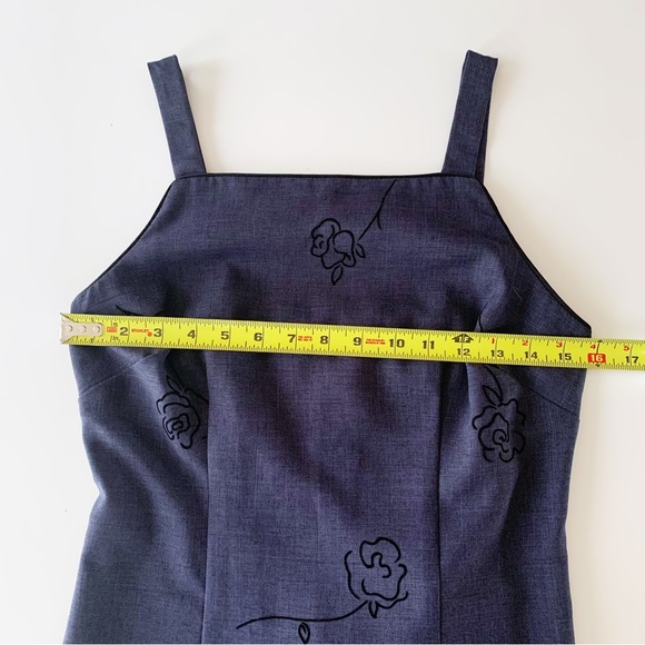 Jodi Kristopher dress with velvet flowers size 9 - Picture 7 of 8